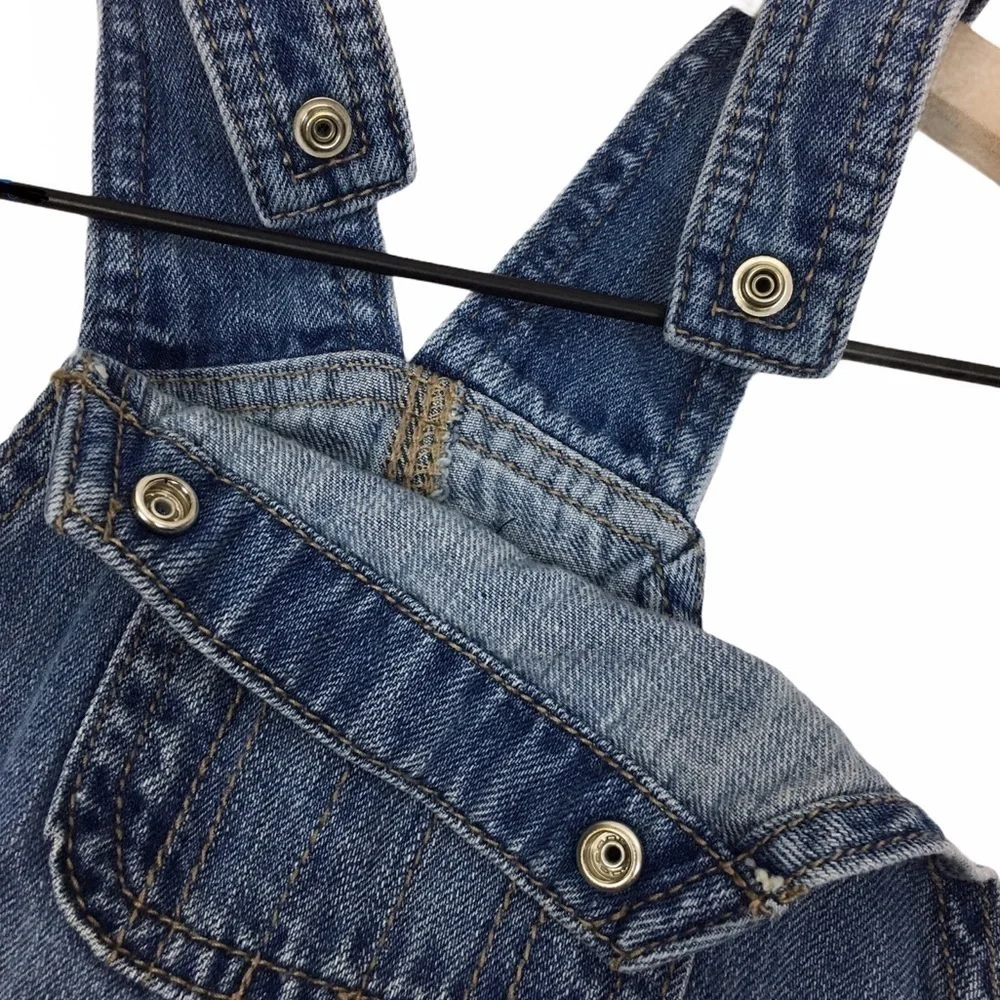 THE CHILDREN’S PLACE Overalls Denim Light Medium Wash 100% Cotton Size 12-18M